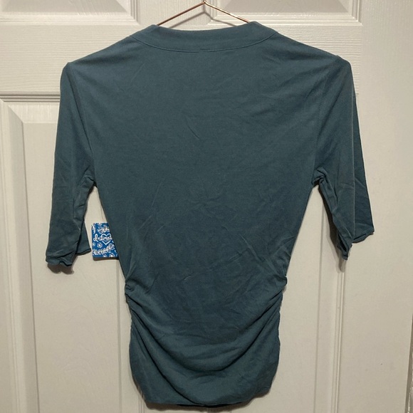 Intimately Free‎ People OB1060305 Women Sea Spirit/Teal Talk To Me T-Shirt - Picture 4 of 4